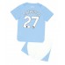 Manchester City Matheus Nunes #27 Babykleding Thuisshirt Kinderen 2023-24 Korte Mouwen (+ korte broeken)